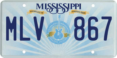MS license plate MLV867