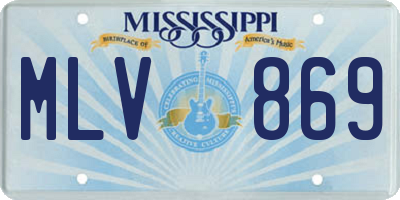 MS license plate MLV869