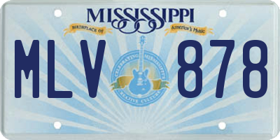 MS license plate MLV878