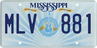 MS license plate MLV881