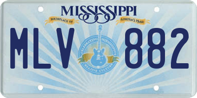 MS license plate MLV882