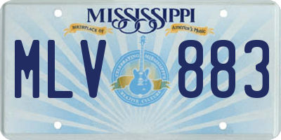 MS license plate MLV883
