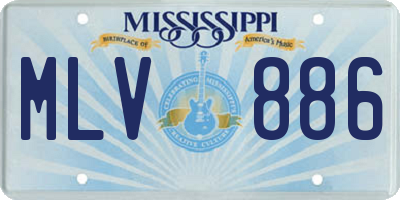 MS license plate MLV886