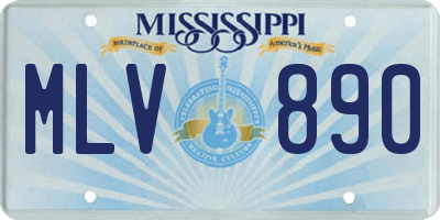 MS license plate MLV890