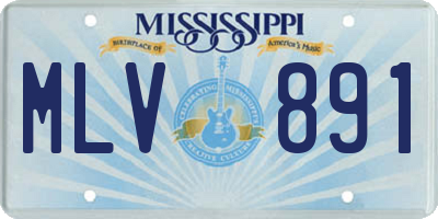 MS license plate MLV891