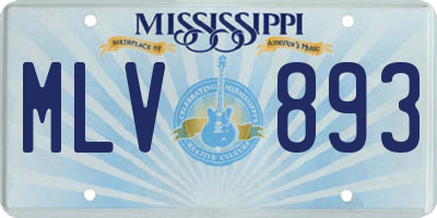 MS license plate MLV893