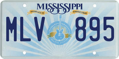 MS license plate MLV895