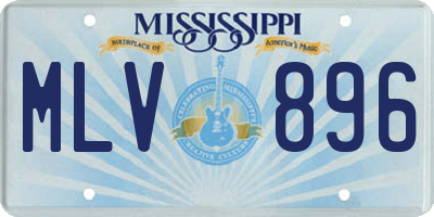 MS license plate MLV896