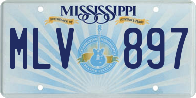 MS license plate MLV897