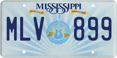 MS license plate MLV899