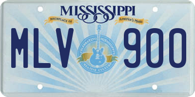 MS license plate MLV900