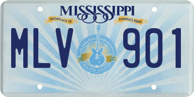 MS license plate MLV901