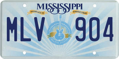MS license plate MLV904