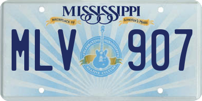 MS license plate MLV907