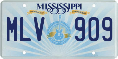 MS license plate MLV909