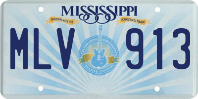 MS license plate MLV913