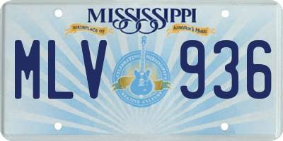 MS license plate MLV936