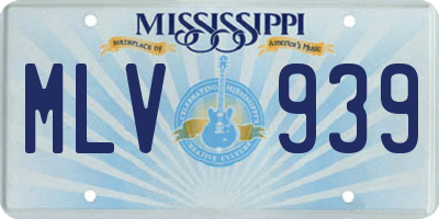 MS license plate MLV939