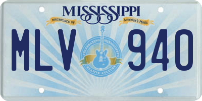 MS license plate MLV940
