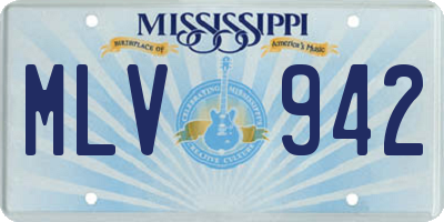 MS license plate MLV942