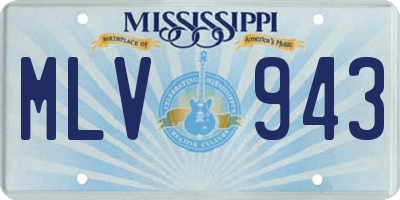 MS license plate MLV943