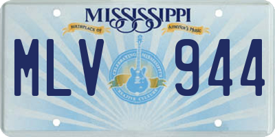 MS license plate MLV944