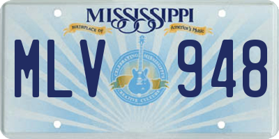 MS license plate MLV948