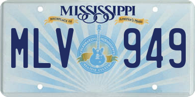 MS license plate MLV949