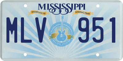 MS license plate MLV951