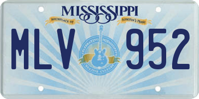 MS license plate MLV952