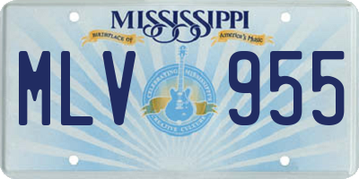 MS license plate MLV955