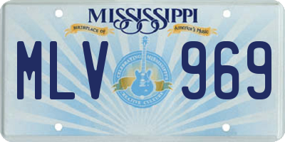 MS license plate MLV969