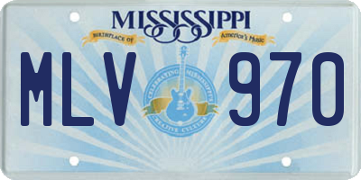 MS license plate MLV970