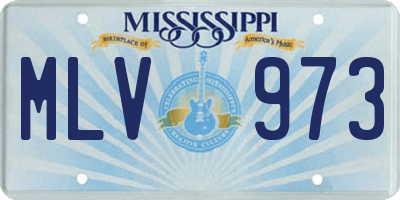 MS license plate MLV973