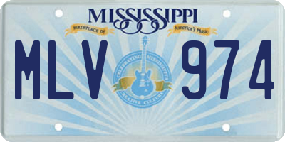 MS license plate MLV974