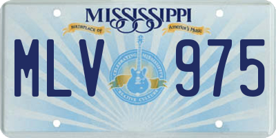 MS license plate MLV975