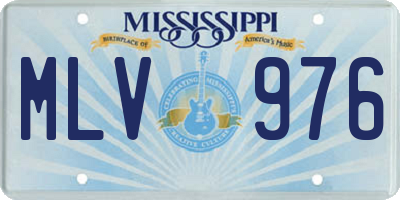 MS license plate MLV976