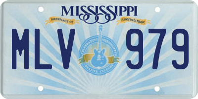 MS license plate MLV979