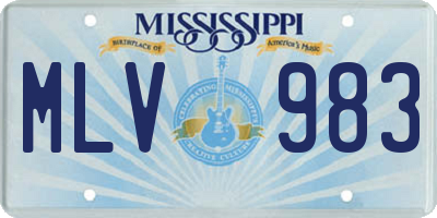 MS license plate MLV983