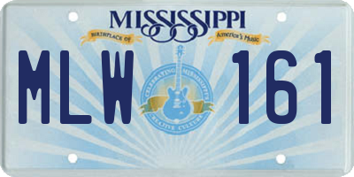 MS license plate MLW161
