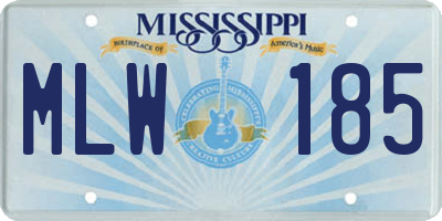 MS license plate MLW185