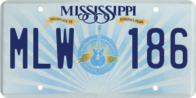MS license plate MLW186