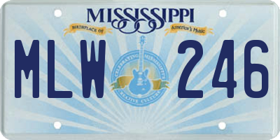 MS license plate MLW246