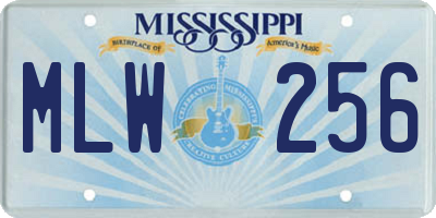 MS license plate MLW256