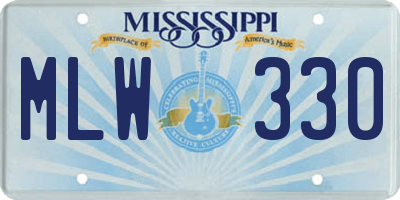 MS license plate MLW330