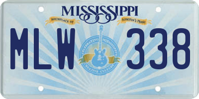 MS license plate MLW338