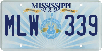MS license plate MLW339
