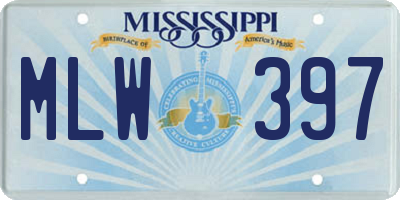 MS license plate MLW397