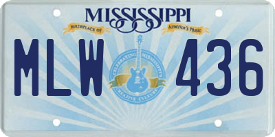 MS license plate MLW436