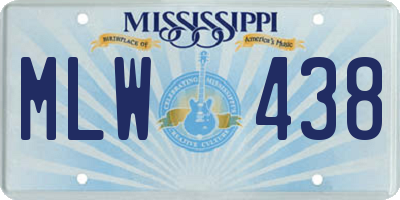 MS license plate MLW438